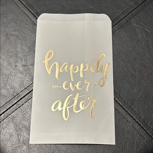 Elegant Gold Script Party Favor Bags
